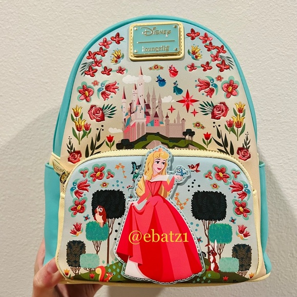 CLEARANCE - *RARE* Loungefly Disney Sleeping Beauty Floral Aurora Mini Backpack - Picture 6 of 6